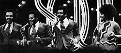 Patten (second from left) with Gladys Knight & the Pips, 1974