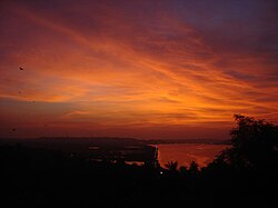 Ponte Conde de Linhares on the Mandovi River at dusk