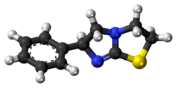 Ball-and-stick model of the levamisole molecule