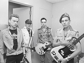 The Clash in 1982. From left: Terry Chimes, Joe Strummer, Mick Jones, Paul Simonon.