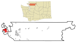 Location of Anacortes, Washington
