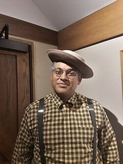 Dom Flemons in September 2021, after a performance at The Barns at Wolf Trap