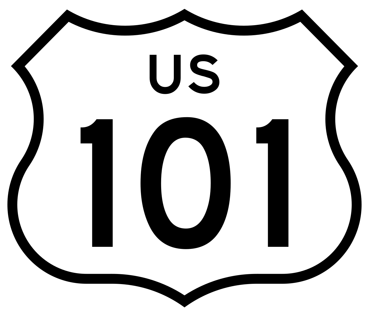 US 101 (1961 cutout).svg