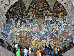 Diego Rivera's mural The History of Mexico at the National Palace in Mexico City (1929–1935).
