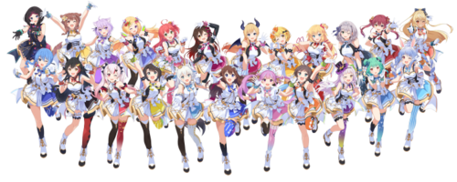 Group of 23 female cartoon characters