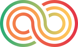 Three concentric infinity symbols, used as the logo for Autistic Pride Day. The infinity symbols feature gradients of green, orange, and red.