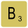 Scrabble tile for "B"