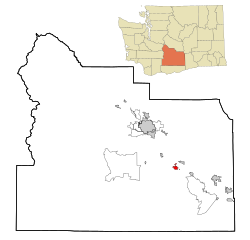Location of Toppenish in Washington