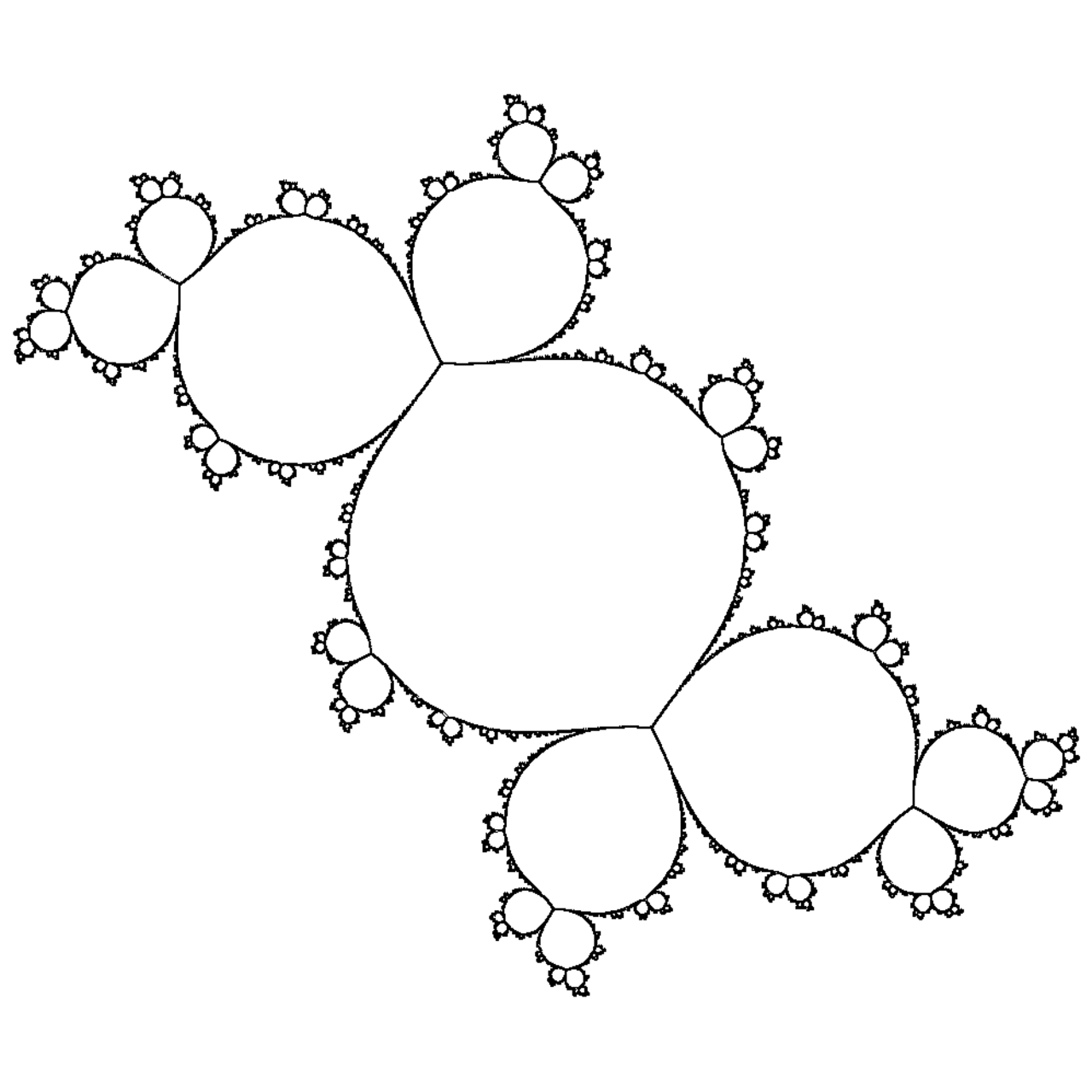Parabolic Julia set for internal angle 1 over 3.png