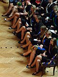 Sorority students at a commercium in Riga, 2014