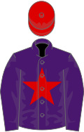 Purple, red star, red cap