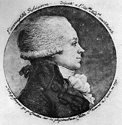 Maximilien Robespierre, physiognotrace by Chrétien, the inventor.[499] By adjusting the needles of a pantograph he achieved a reduction ratio. This device was connected to an engraving needle. Thus it enabled the production of multiple portrait copies.[500]