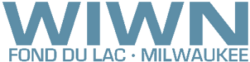 A simple two-line logo in muted blue appears. The first line features "WIWN", with the second line reading "FOND DU LAC • MILWAUKEE" in all capital letters.