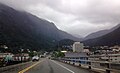 View of downtown Juneau from the Juneau-Douglas Bridge, which connects mainland Juneau with Douglas Island