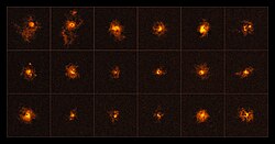 Bright halos around 18 distant quasars[53]