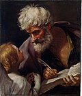 Saint Matthew and the Angel by Guido Reni, 1620–1630