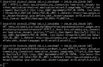 ngrep console output