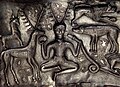 The antlered figure on the Gundestrup cauldron c. 1 to 2 BCE found in Denmark