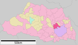 Location of Ageo in Saitama Prefecture