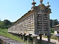 Horreo over pillars in Carnota [gl], Galicia.