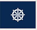 US Army chapel Buddhist flag using an eight spoked Dharma-wheel