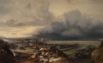 The Town and Port of Dieppe by Eugène Isabey, 1842