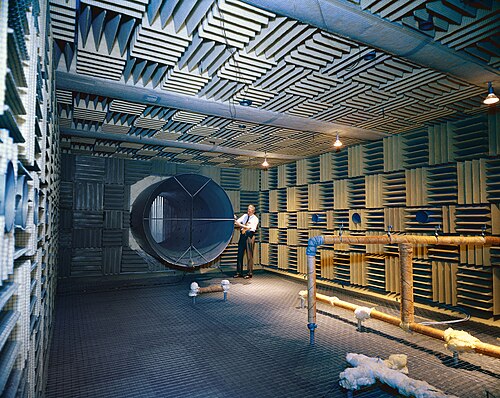 Aerodynamic noise facility at JPL (c. 1970)