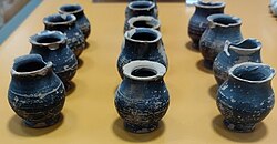Cups of the type used to administer hemlock poison in ancient Greece, 5th century BC