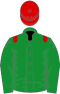 Green, Red Epaulets, red cap