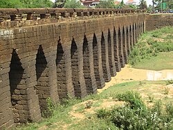 The corbelled arch span of Spean Praptos, 12th-century Cambodia