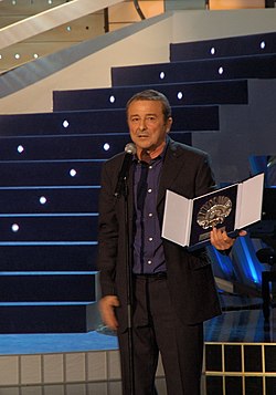 Spanish actor Juan Diego receiving the Silver Shell for Best Actor at the San Sebastian Film Festival 2006.