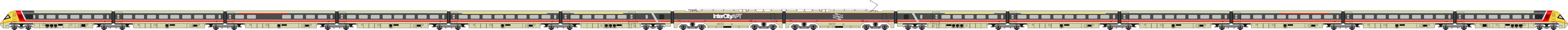 Jacobs bogies under a British Rail Class 370