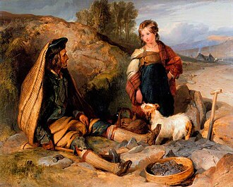 The Stone Breaker and His Daughter by Edwin Landseer, 1830