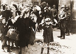 Photo from the Stroop Report of the Warsaw Ghetto Uprising, 1943; showing MP 28s.