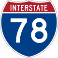 Interstate 78 marker