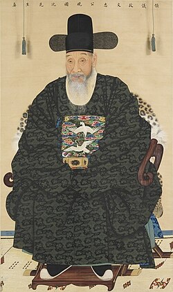Joseon's Sim Hwan-ji wearing a hat influenced by osamo ()