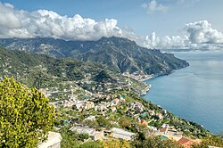 Amalfi Coast, Italy, attracts international tourists of all classes annually[28] and is listed as a UNESCO World Heritage Site.[29]