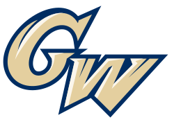 The buff and blue logo of the George Washington Revolutionaries