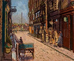 Walter Sickert, The Basket Shop, Rue St Jean, Dieppe, c. 1911 – 1912, Aberdeen Art Gallery