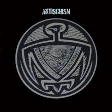 The logo for the band Antischism, featuring a stylized bird.