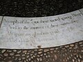Grotto text, a quotation from Pope