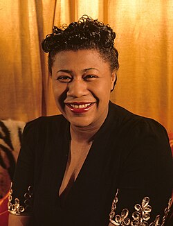 Publicity photo of Ella Fitzgerald.