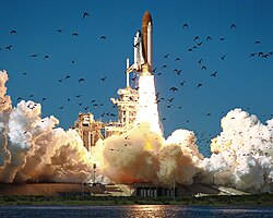 Space Shuttle Challenger launches from LC-39B on STS-51-L (1986)