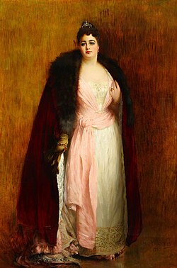 Painting of Ada Lewis-Hill in 1890
