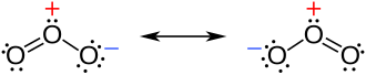Resonance Lewis structures of the ozone molecule