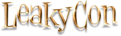 Stylistic text of the phrase LeakyCon. There is an offset shadow underneath.