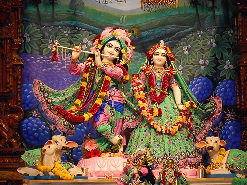 Radha Krishna idols at Iskcon Temple Pune