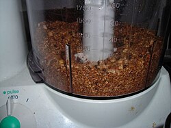 Duqqa prepared in a food processor