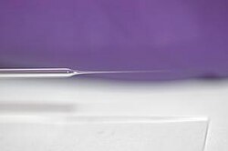 Borosilicate glass micropipette pulled with a Flaming/Brown micropipette puller P-97
