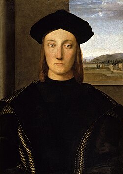 Portrait of Guidobaldo da Montefeltro, Duke of Urbino 1482–1508 (c. 1507), Uffizi Gallery